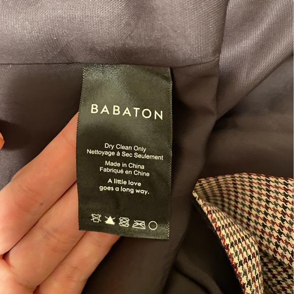 Aritzia Babaton Samuel Plaid Houndstooth Wool Blazer - Picture 5 of 5